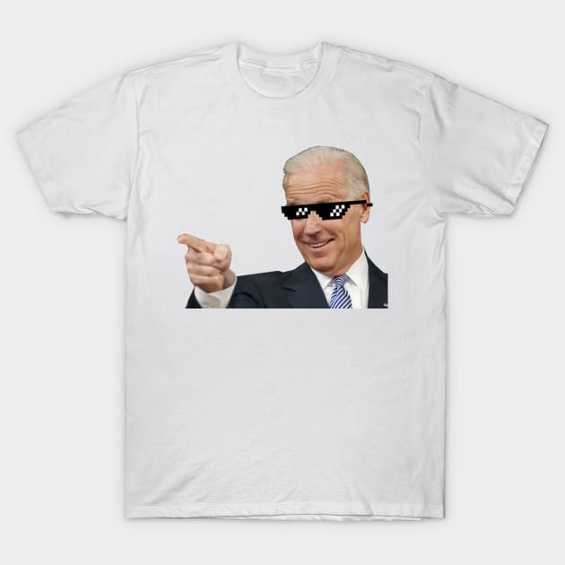 Joe Biden Finger gun - Deal with it - no background T-Shirt by tziggles